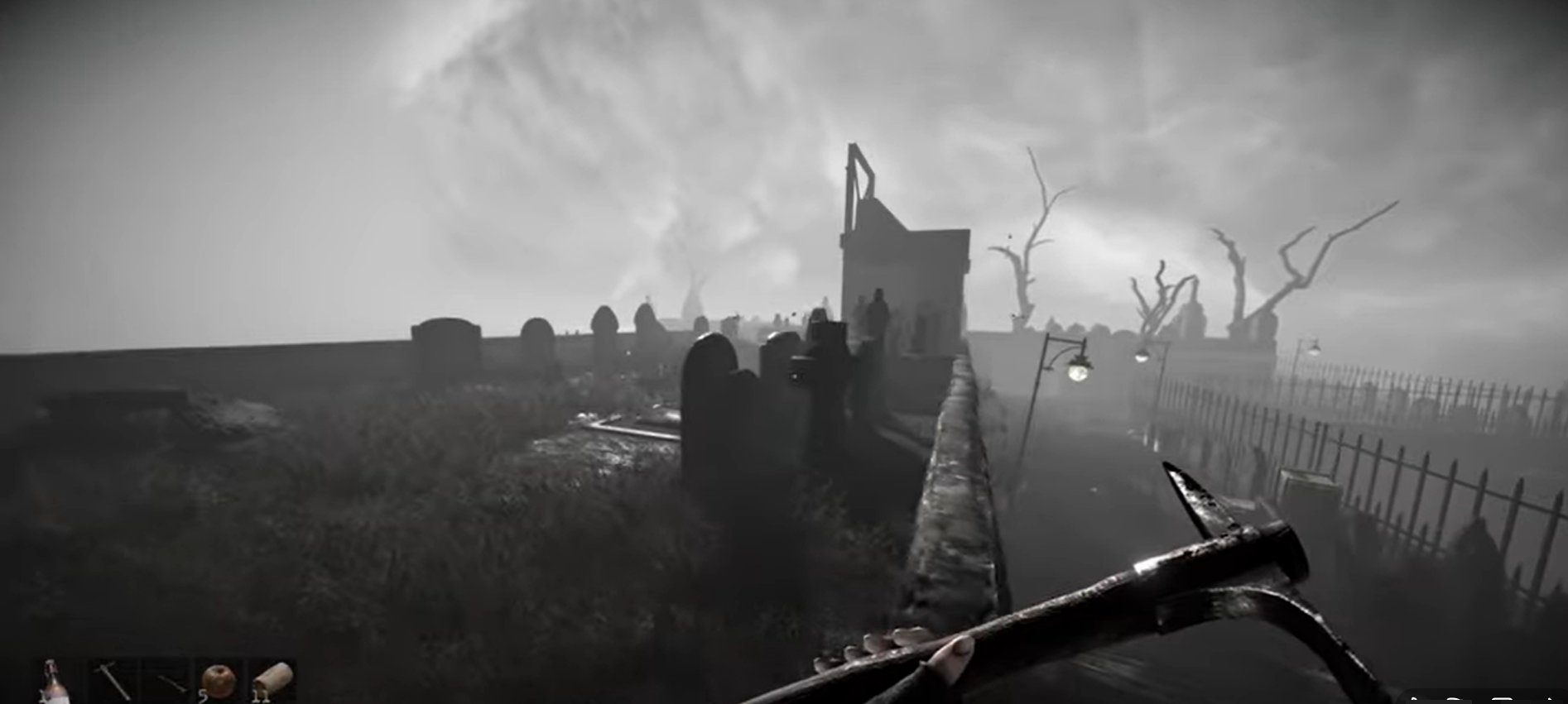 Total Chaos Protector boss fight showing the wall-breaking strategy where you must damage but not kill the boss to create a hole in the wall